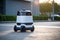 Delivery car transportation electricity auto smart show concept automobile technology vehicle robot