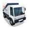 Delivery Cargo Truck Graphic on White Background