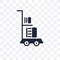 Delivery cart transparent icon. Delivery cart symbol design from