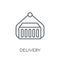 delivery containers linear icon. Modern outline delivery contain