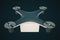 Delivery drone on dark background