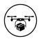 Delivery, drone, shipping icon. Black vector graphic