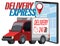 Delivery Express logotype with panel van
