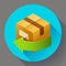 Delivery and free return of gifts or parcels. Shipping icon for internet store