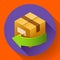 Delivery and free return of gifts or parcels. Shipping icon for internet store