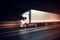 Delivery freight shipping truck on freeway AI generated