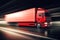 Delivery freight shipping truck on freeway AI generated