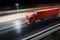 Delivery freight shipping truck on freeway AI generated