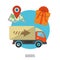 Delivery Goods Flat Icons