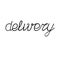 Delivery hand drawn lettering. Post service illustration. Hand written inscription for postal office or company