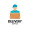 Delivery icon concept. Delivery man service, order, worldwide sh