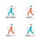 Delivery icon set. Delivery man service, order, 24 hour, fast an