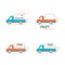 Delivery icon set. Pickup service, order, 24 hour, fast and free