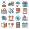 Delivery Icons Set. Courier Package Shipping. Vector