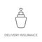 Delivery insurance linear icon. Modern outline Delivery insuranc