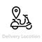 Delivery Location icon. Editable Line Vector.