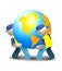 Delivery Man Carrying Earth Globe Illustration