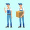 Delivery Man, Courier Flat Vector Illustration