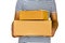 Delivery man holding carton box