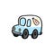 Delivery milk truck illustration on white background