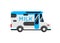 Delivery milk truck vector illustration.