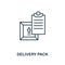Delivery Pack line icon. Thin design style from logistics delivery icon collection. Simple delivery pack icon for