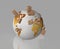Delivery parcels world international planet  -3d rendering