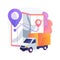 Delivery point abstract concept vector illustration.
