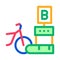 Delivery point bike sharing services icon vector outline illustration