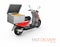 Delivery ride scooter motorcycle service, Order, Fast and Free Transport, 3d Illustration