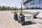 Delivery robot or courier robot in service of Russian Post.