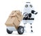 Delivery Robot. Isolated. Contains clipping path