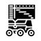 delivery scheduler autonomous glyph icon vector illustration