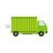 Delivery Service Company Green Long Distance Truck Delivering Shipment