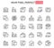 Delivery service thin line icon set.