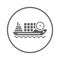 Delivery, ship, shipping icon. Gray vector graphics