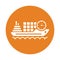 Delivery, ship, shipping icon. Orange color vector EPS