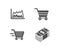 Delivery shopping, Trade chart and Market sale icons. Usd currency sign.