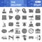 Delivery solid icon set, Logistics symbols set collection or vector sketches. Shipping signs set for computer web, the