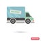 Delivery track color flat icon