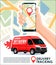 Delivery tracking & package track app cool design banner