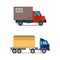 Delivery transport cargo logistic vector illustration.