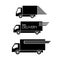 Delivery transportation icon on white background