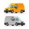 Delivery, transportation, postal service concept. Cartoon vector illustration