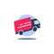 Delivery truck, fast courier services, logistics company, express shipment