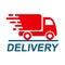 Delivery truck, fast shipping service â€“ vector