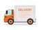 Delivery truck flat color vector object