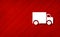 Delivery truck icon dreamy abstract red background diagonal stripe line illustration design