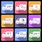 Delivery truck icons
