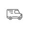 Delivery truck line icon, outline vector sign